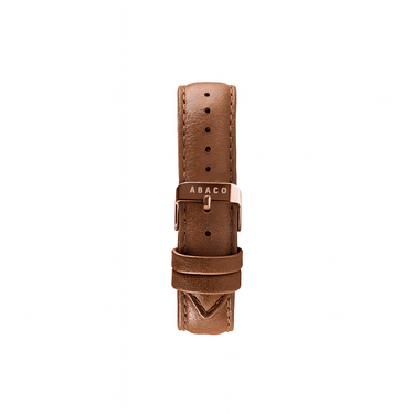 Reloj mujer cobre con correa de cuero marrón oscuro 18mm | Combox Juana | Ábaco