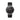 Combox Alex reloj unisex plateado 40mm con correa de cuero negra intercambiable | Ábaco