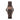Reloj elegante unisex 36mm mocha con correa a tono y segundero cobre | Antique | Colección Velvet | Ábaco