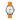 Combox Cleo reloj unisex negro 36mm con correa de cuero marrón caramelo | Ábaco