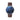 Combox Emily con correa de cuero marrón chocolate | Reloj azul elegante de Ábaco