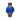 Reloj Gringo con dial azul y correa de cuero chocolate intercambiable | Combox Ábaco