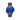 Reloj Gringo con dial azul y correa de cuero chocolate intercambiable | Combox Ábaco