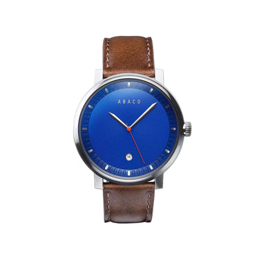 Combox Gringo reloj hombre azul 42mm con correa de cuero camel | Ábaco