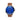 Combox Gringo reloj hombre azul 42mm con correa de cuero marrón cálido | Ábaco