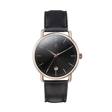 Combox Juana reloj mujer cobre 36mm con correa de cuero negra intercambiable | Ábaco