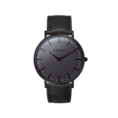 Combox Lee reloj unisex negro 40mm con correa de cuero negra intercambiable | Ábaco