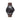 Reloj negro hombre con correa de cuero chocolate incluida en gift box | Combox Ábaco