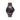 Reloj negro hombre con correa de cuero chocolate incluida en gift box | Combox Ábaco