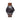 Combox Madero reloj hombre negro 42mm con correa de cuero camel | Ábaco