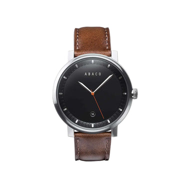 Combox Malevo reloj hombre plateado 42mm con correa de cuero camel | Ábaco