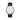 Combox Marconi reloj unisex blanco 40mm con correa de cuero negra intercambiable | Ábaco
