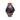 Combox Madero reloj hombre negro 42mm con correa de cuero marrón cálido | Ábaco