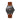 Combox Olga reloj unisex negro 36mm con correa de cuero marrón oscuro | Ábaco
