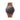 Combox Porter reloj hombre coffee 42mm con correa de cuero marrón cálido | Ábaco