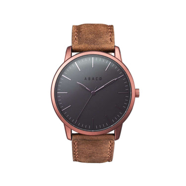 Combox Porter reloj hombre coffee 42mm con correa de cuero marrón cálido | Ábaco
