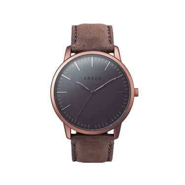 Combox reloj hombre coffee mate con correa de cuero marrón chocolate en muñeca | Porter | Ábaco