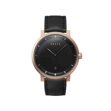 Combox Tortoni reloj hombre 42mm cobre con correa de cuero negra | Ábaco