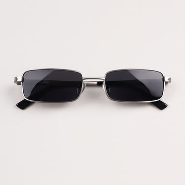 Lentes de sol rectangulares Tanger plateado frente | Ábaco