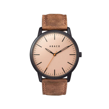 Combox Tesla reloj hombre 42mm con correa de cuero marrón cálido intercambiable | Ábaco