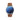 Combox Thomson reloj hombre azul con correa de cuero marrón cálido 20mm | Ábaco