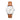 Combox Elena con reloj unisex 36mm y correa de cuero marrón caramelo incluida | Ábaco