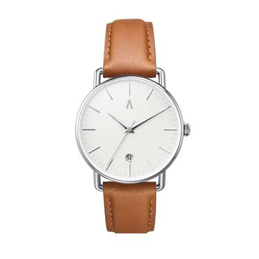 Combox Elena con reloj unisex 36mm y correa de cuero marrón caramelo incluida | Ábaco