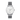 Reloj unisex 36mm con dial blanco y correa plateada de acero | Elena | Colección Velvet | Ábaco