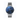 Reloj unisex azul 40mm con caja slim y correa plateada de acero | Emily | Colección SLIM | Ábaco