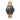 Reloj negro unisex con correa de cuero beige 18mm intercambiable | Combox Olga | Ábaco