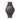 Reloj hombre negro con correa de cuero marrón intercambiable | Combox Verne Ábaco