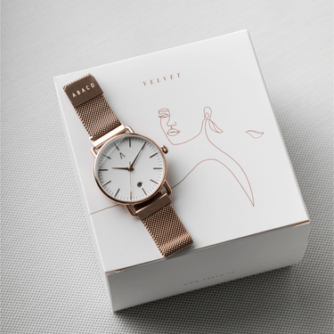 Reloj elegante mujer 36mm cobre con diseño delicado y minimalista | Pierina | Colección Velvet | Ábaco