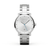 Reloj de pulsera hombre Comega dial blanco con correa plateada en muñeca | Comega | Colección Tango | Ábaco