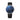 Reloj azul unisex con correa de cuero negra de 20mm | Combox Emily Ábaco relojes