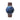Combox Emily con correa de cuero marrón chocolate | Reloj azul elegante de Ábaco