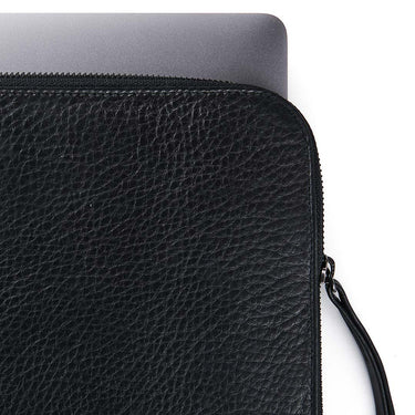 Funda laptop cuero negro Preto | Studio Ábaco Buenos Aires