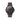 Combox Lee Ábaco con reloj negro unisex y correa de cuero marrón oscuro para reloj de 40mm