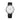 Reloj minimalista blanco con correa de cuero negra intercambiable | Combox Ábaco Marconi