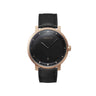 Combox Tortoni reloj hombre 42mm cobre con correa de cuero negra | Ábaco