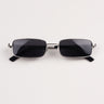 Lentes de sol rectangulares Tanger plateado frente | Ábaco