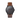 Combox Verne Ábaco con reloj negro 42mm y correa de cuero marrón camel intercambiable