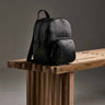 Mochila de cuero negro compacta WXS Preto Black | Ábaco