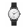 Reloj unisex 36mm con dial blanco y caja negra mate | Cleo | Colección Velvet | Ábaco