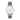 Reloj unisex 36mm con dial blanco y correa plateada de acero | Elena | Colección Velvet | Ábaco