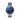 Reloj unisex azul 40mm con caja slim y correa plateada de acero | Emily | Colección SLIM | Ábaco