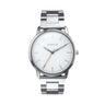 Reloj hombre 42mm plateado con dial negro y segundero naranja | Enrico | Colección Original | Ábaco