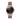 Reloj mujer 36mm cobre con dial negro y correa de acero inoxidable | Juana | Colección Velvet | Ábaco