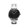 Reloj hombre 42mm plateado acero inoxidable con dial negro y segundero naranja | Malevo | Colección Tango | Ábaco