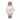 Reloj mujer 36mm con caja y correa cobre, esfera blanca | Pierina | Colección Velvet | Ábaco