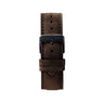 Correa cuero para reloj 20mm marrón oscuro con hebilla negra | Ábaco